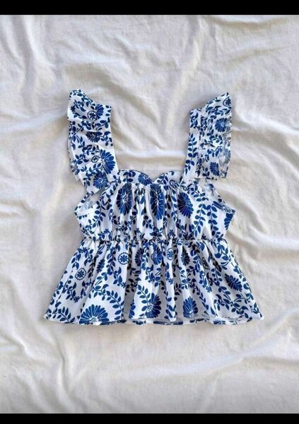 Top à Volants Fleuri Bohème