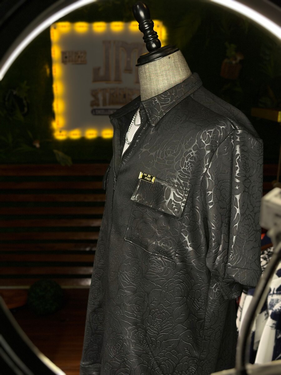 Chemise noire élégante homme