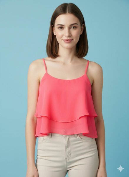 Blouse à volants élégante