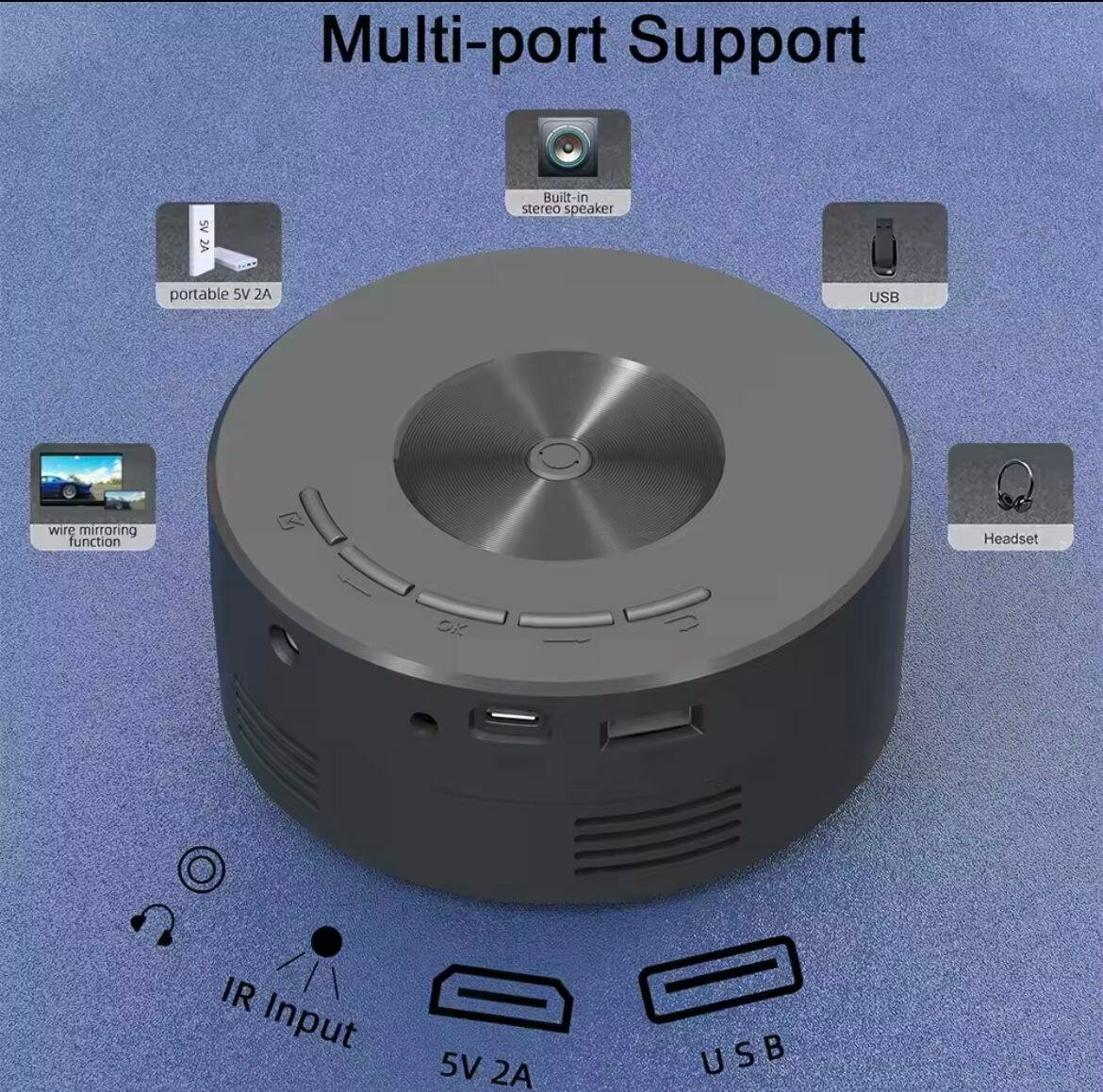 Mini projecteur portable HD