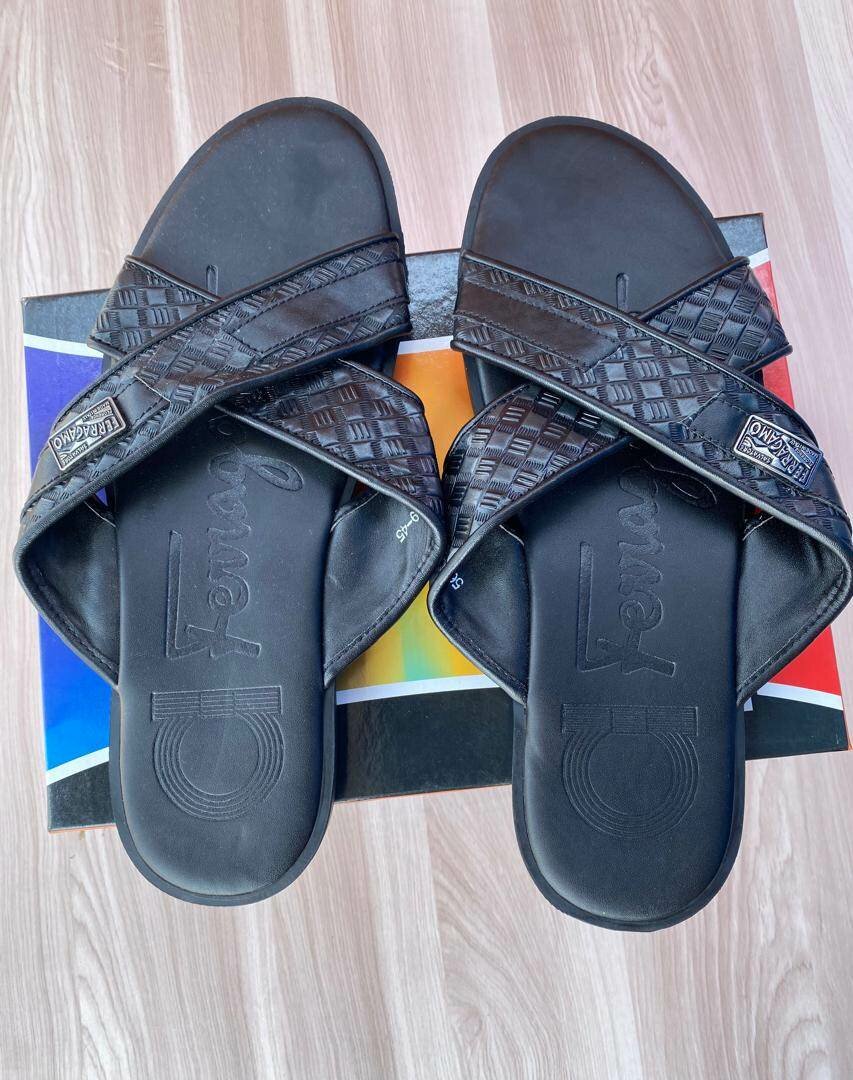 Quality leather slippers suitable for men