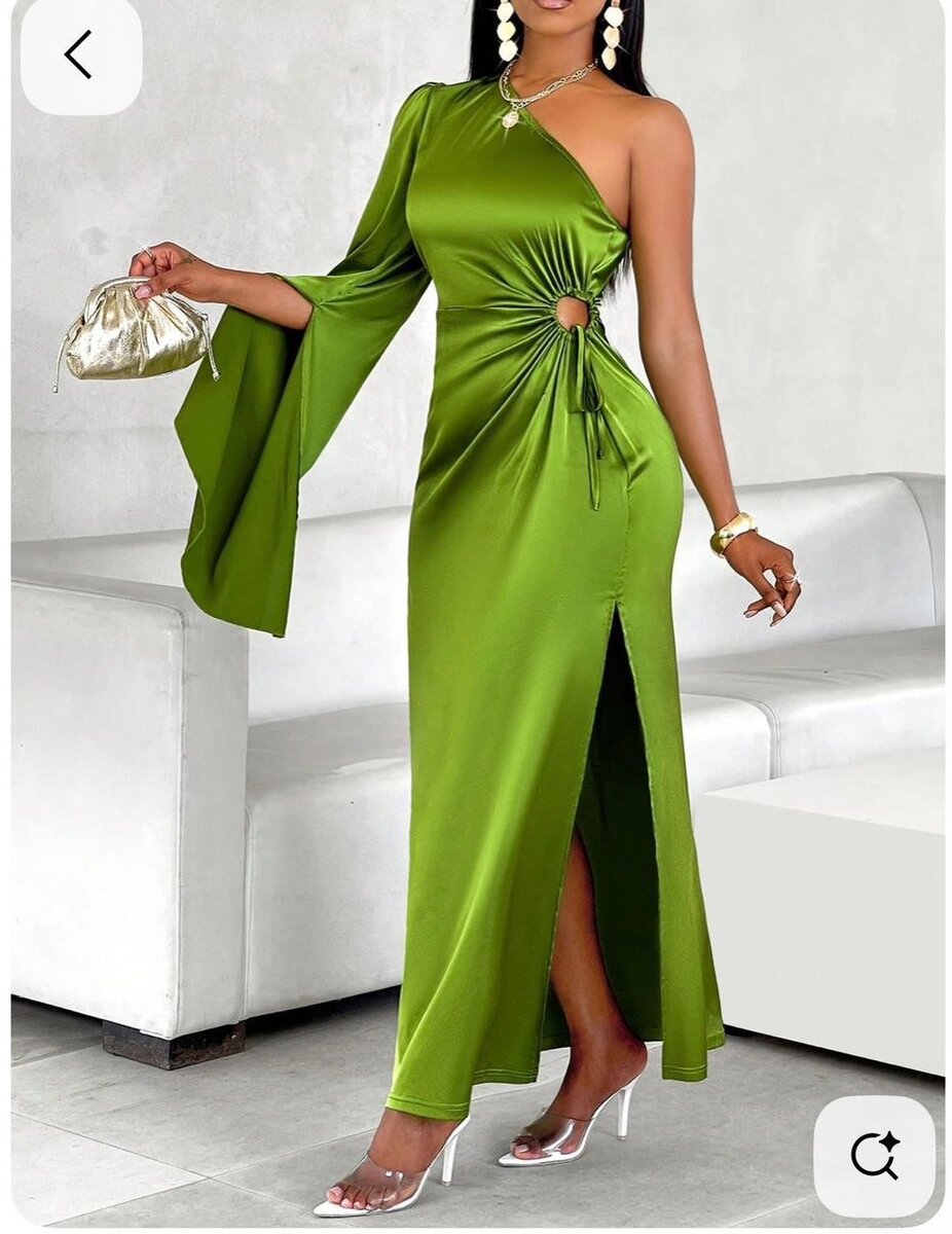 Robe satin élégante soirée