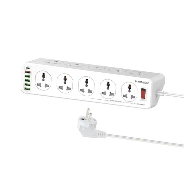 Multiprise avec USB et 10 prises