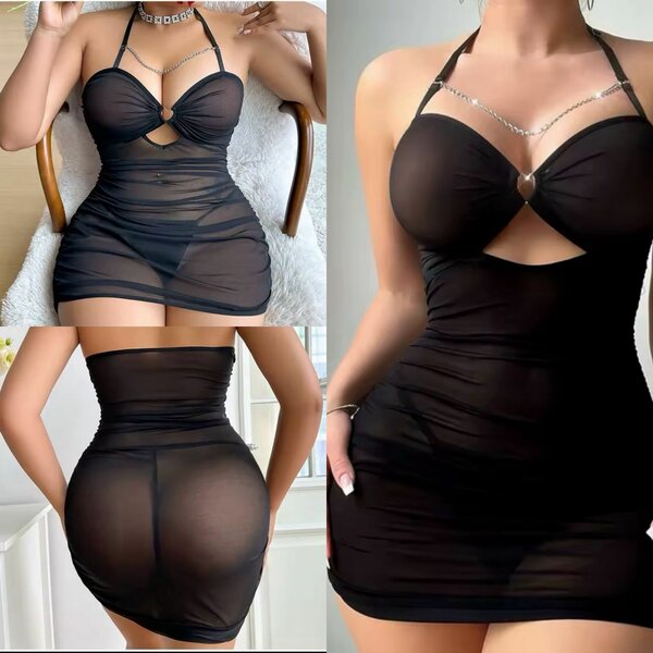 Robe moulante transparente sexy