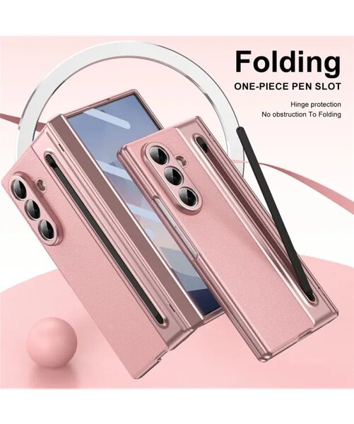 Coque Pliante en Cuir Rose