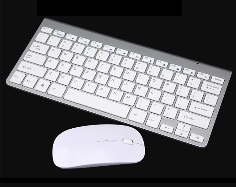 Clavier AZERTY Ultra fin Sans fil + Souris combinée 2.4G.