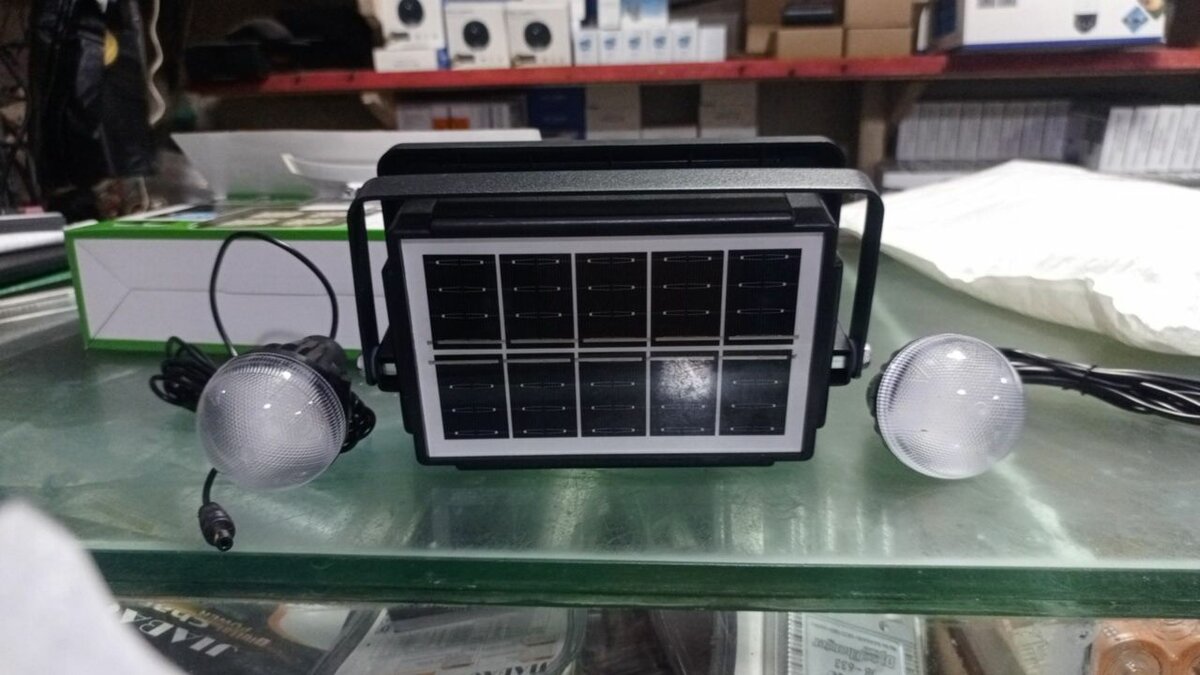 lampe solaire à 2 ampoules