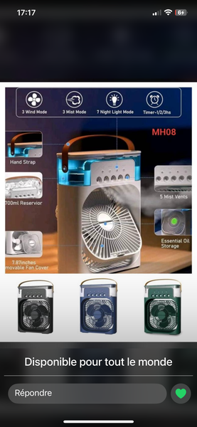 Mini refroidisseur portable 5-en-1