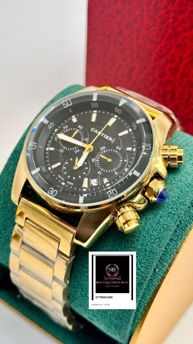 Montre Homme Dorée Élégante