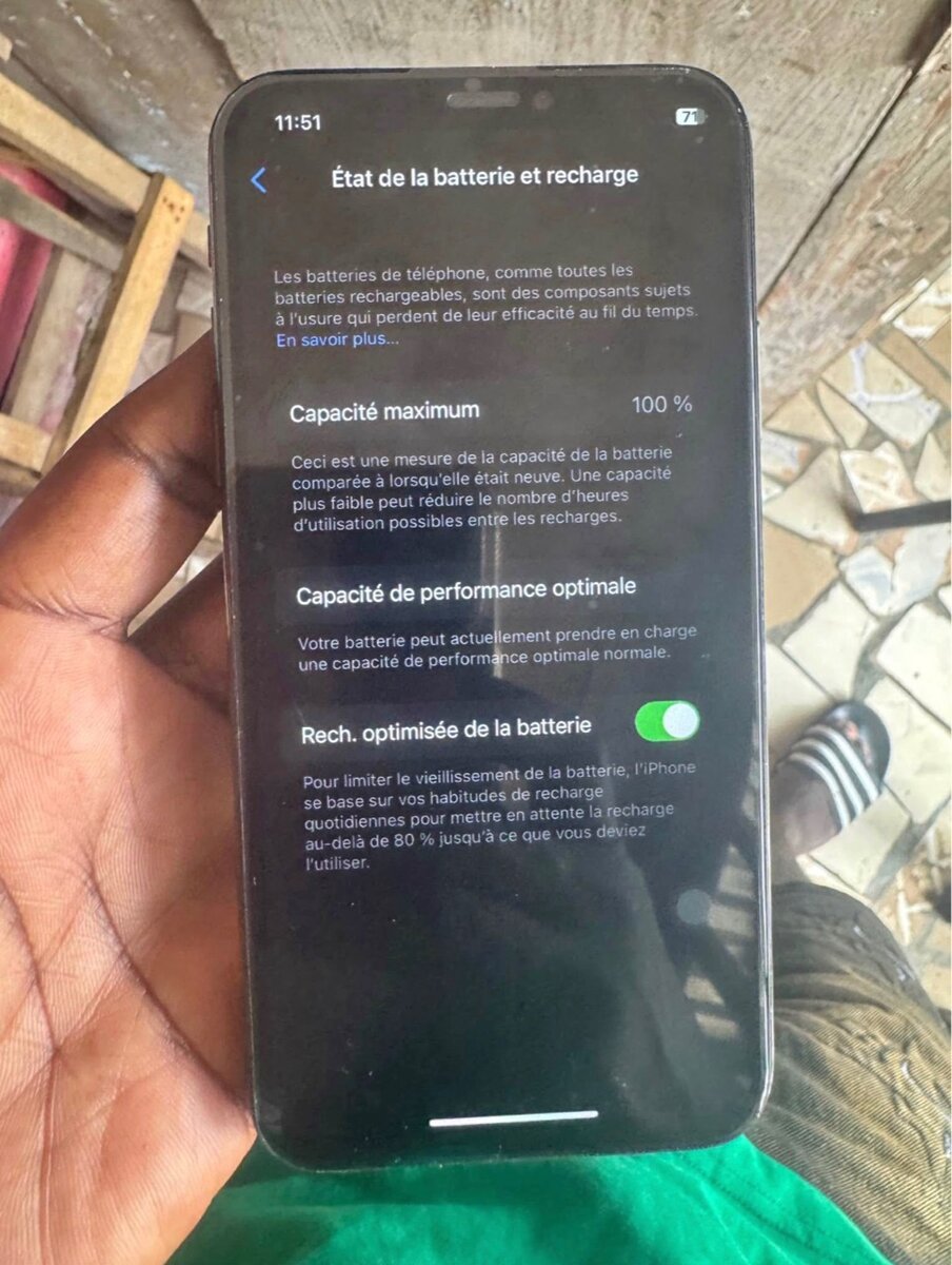 iPhone avec État de Batterie Optimal