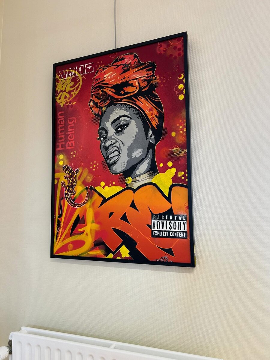 Tableau d'art moderne vibrant