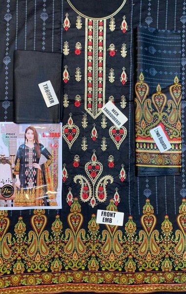 Printed lawn suit