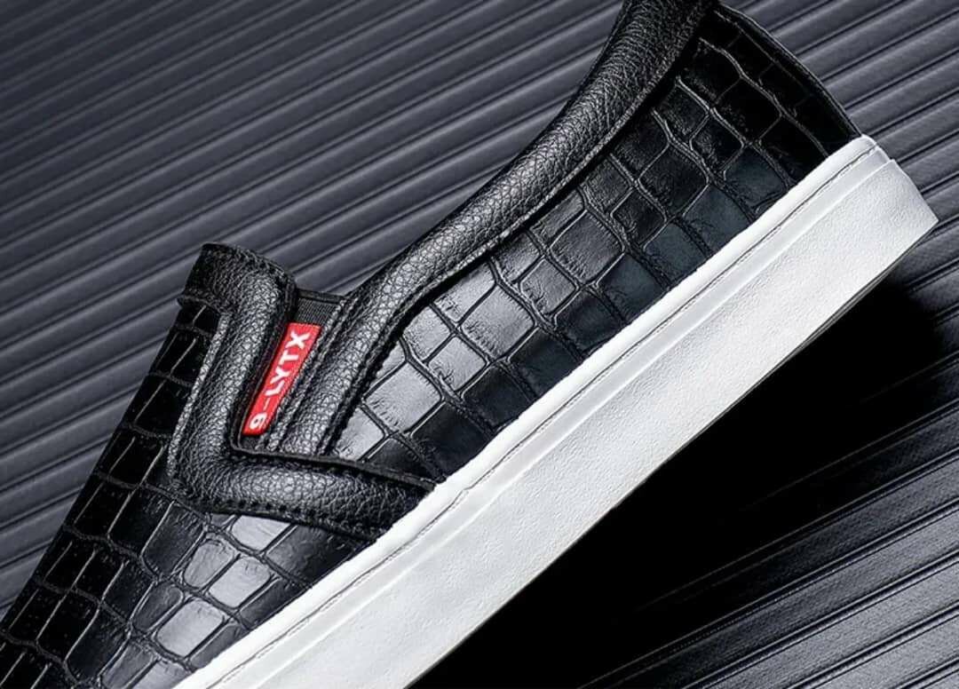 Chaussures Slip-On Cuir Noir