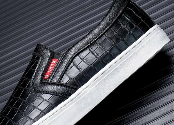 Chaussures Slip-On Cuir Noir