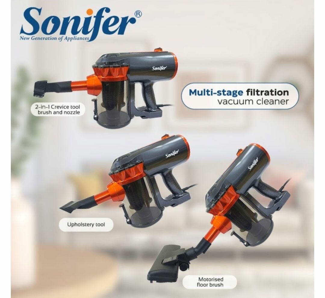 600W 1.2L 2-WIN-1 HANDHELD VACUUM CLEANER WITH DUST CONTENT