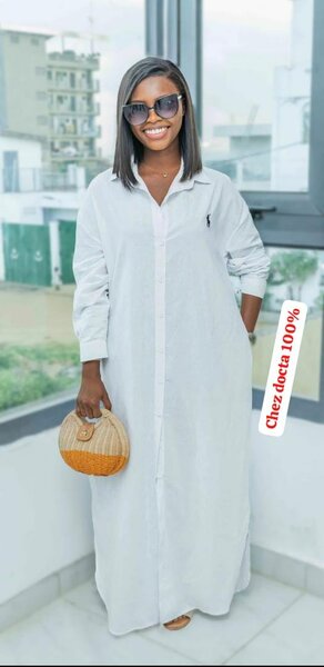 Robe chemise maxi chic