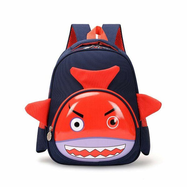 3D Red Shark  Backpack for Kids