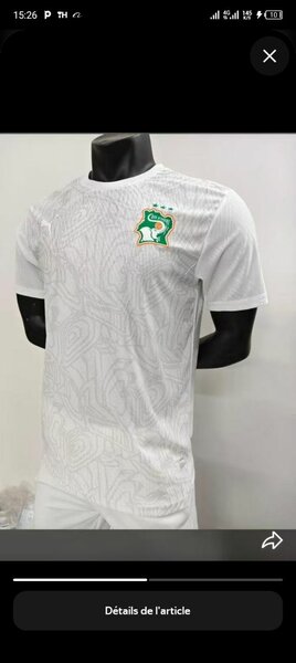 Maillot de football blanc