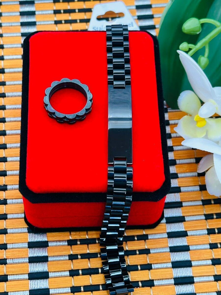 Bracelet et Bague en Acier