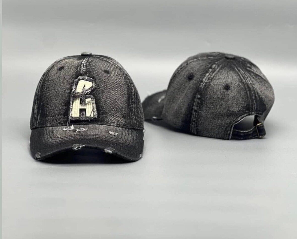 Casquette noire délavée stylée