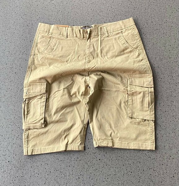 Khaki bumper shorts