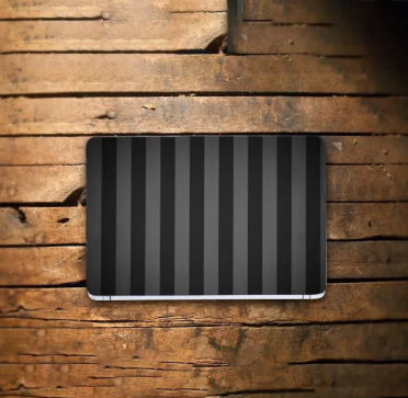 Black And Grey Stripes Laptop Back Skin Sticker- Laptop Back Skin-Laptop Skin Vinyl Sticker Decal, 13 13.3 14.6 15 15.4 15.6 inch Laptop Skin Sticker Cover For All Laptops
