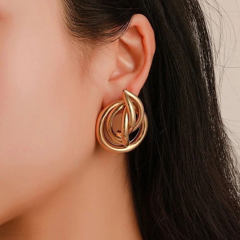 Gold earrings