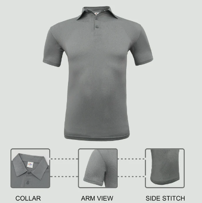 slate grey Polo Motion top
