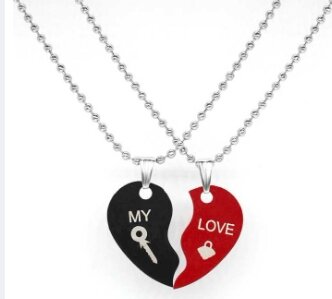 New Fashion Double Heart Nacklace for MEN AND WOMEN