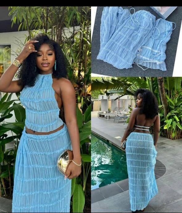 Robe midi plissée élégante