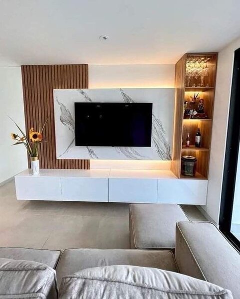 Meuble TV moderne éclairé