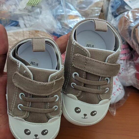 Beige lace-up sneakers