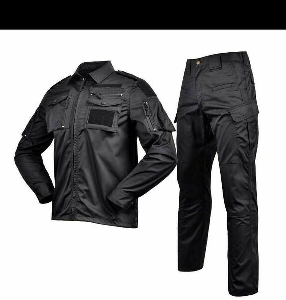 Ensemble pantalon et chemise tactique noir