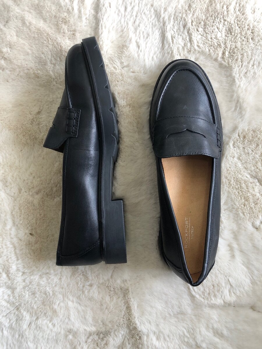 Mocassins noirs élégants femme