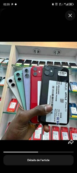 Smartphones couleur variée