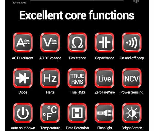 Multimètre ANENG 616 True RMS