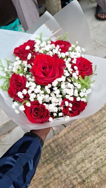 Bouquet de roses rouges