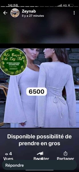 Robe longue manches évasées