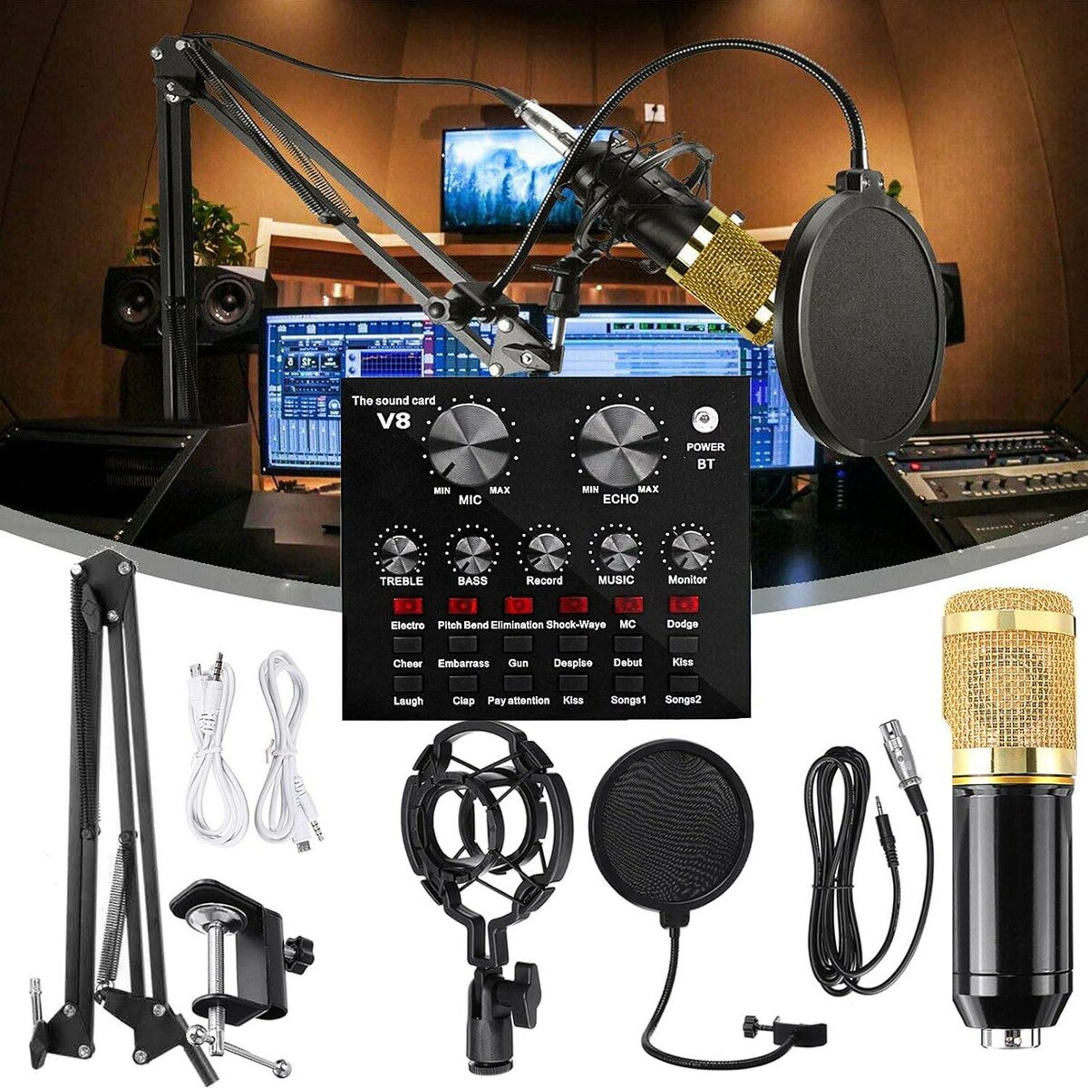 studio Microphone Condenser sound card kits