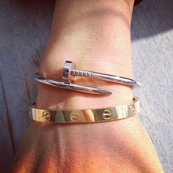 Duo de bracelet clou et cartier