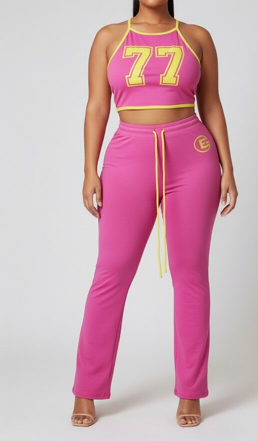 Ensemble sport chic rose