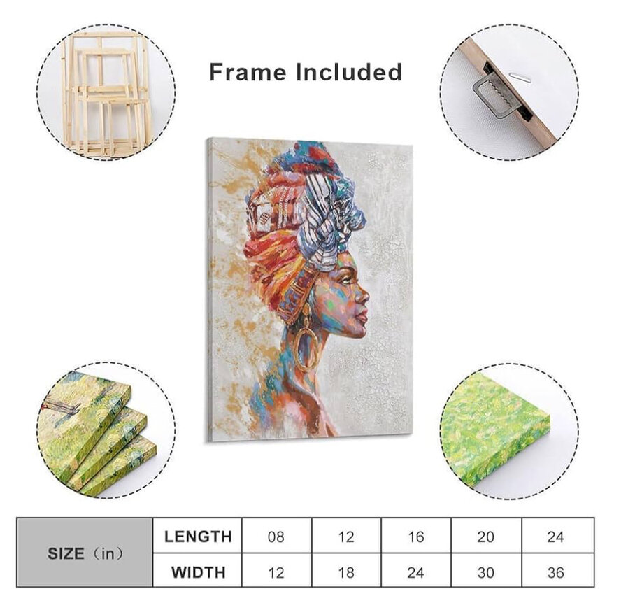 Tableau Femme Africaine Coloré