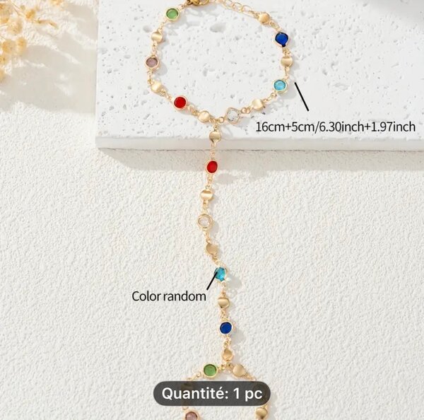 Bracelet de main multicolore