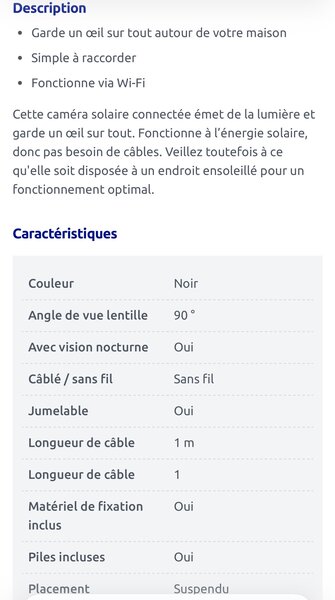 Caméra solaire LSC Wi-Fi