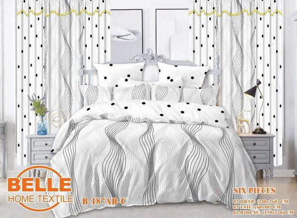 Ensemble draps taies et rideaux