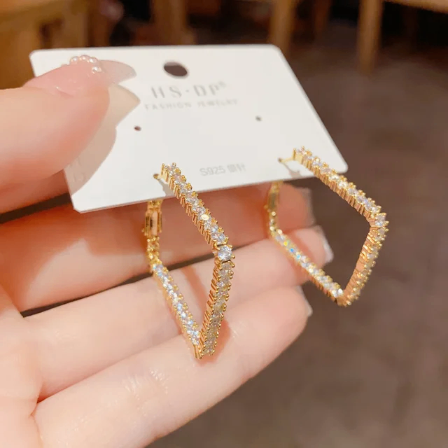 Boucle D'oreille Rectangulaire