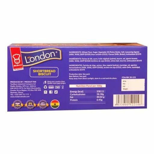 London Short Bread (3 packets/ half carton)
