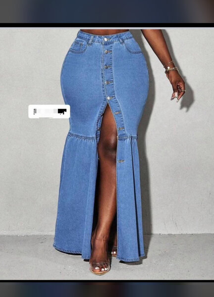 Jupe Longue Fendue en Jean