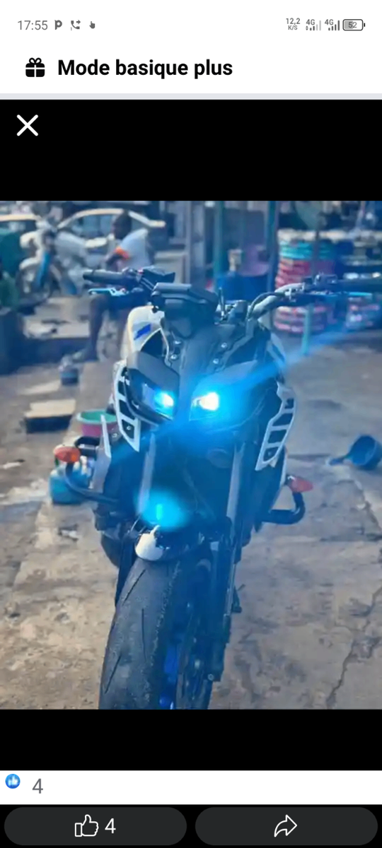 Moto sportive haute performance