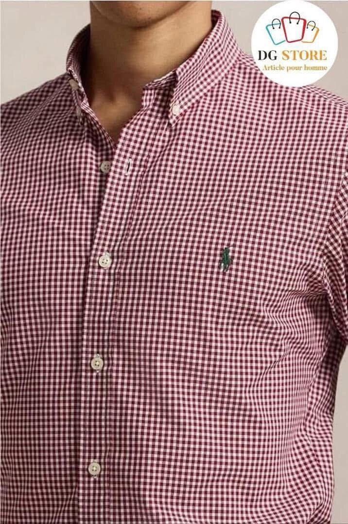 Chemise à carreaux pour homme